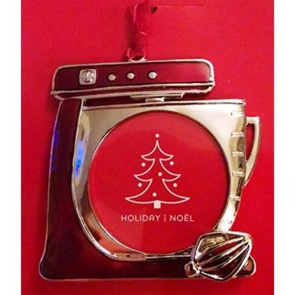 Chef Baker Mixer Christmas Ornament Photo Frame Enamel Metal by Studio Decor - Picture 3 of 4